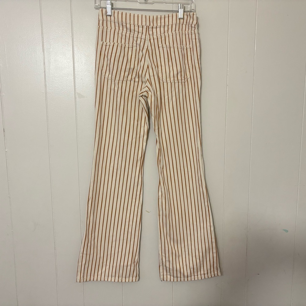 Anthropologie Kellie Striped Wide Leg Flare Jeans Women’s Retro Pants Size 25 - Picture 5 of 11